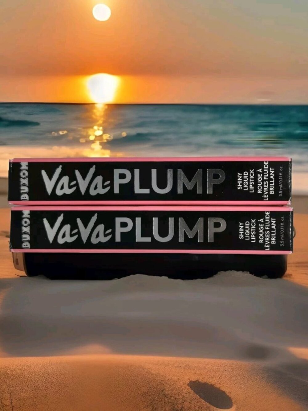 2x Lot Va-Va Plump Shiny Liquid Lipstick Push Up Pink by Buxom NEW